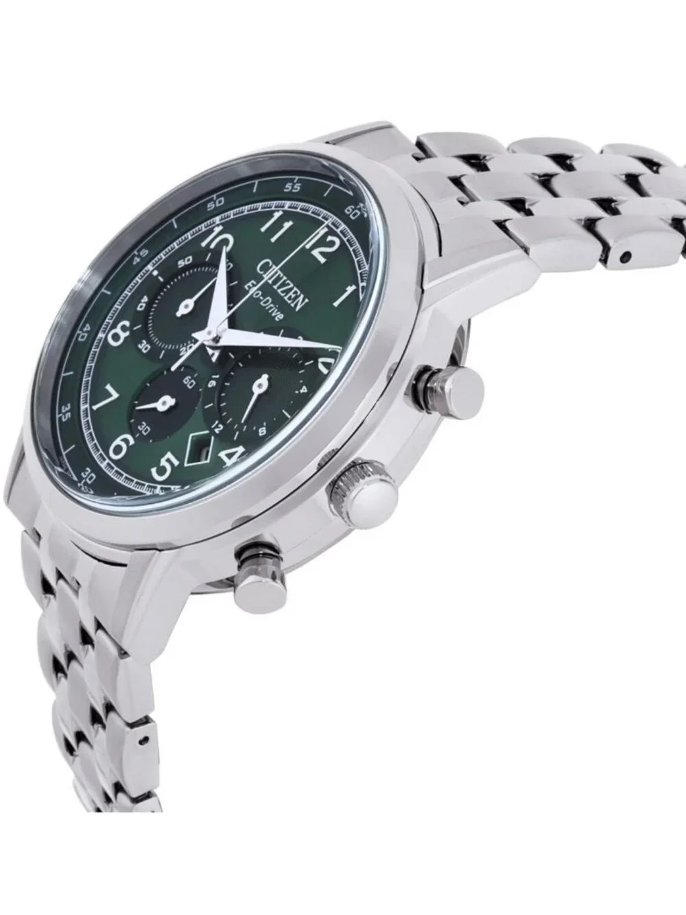 NWT Citizen Eco-Drive Chronograph Green Dial Men's Watch
